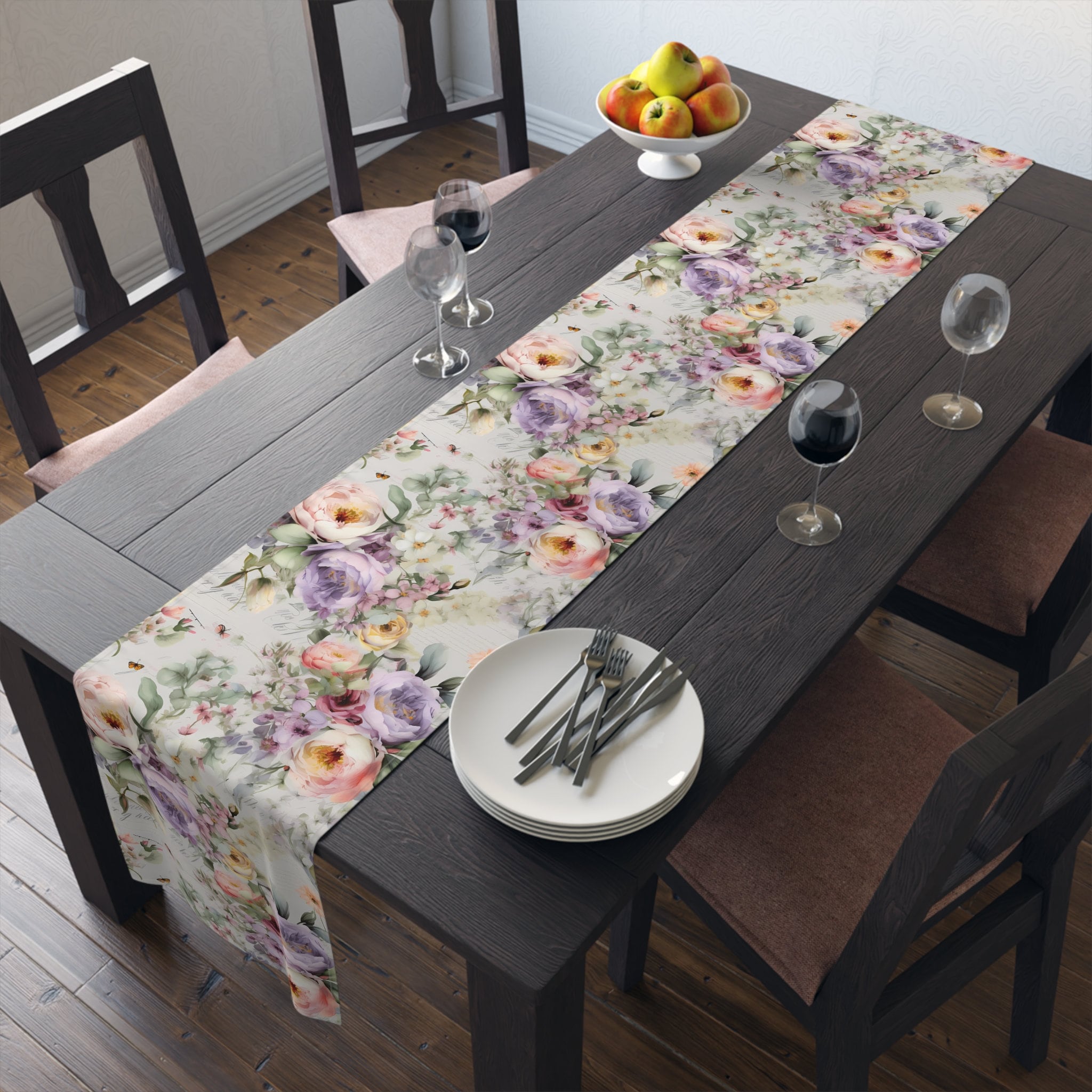 Camino De Mesa Primaveral Para Comedor Y Cocina Verde Floral | Meses