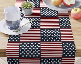 4th of July Table Runner / Patriotic Table Runner / Stars and  Stripes / Patriotic Decor / Independence Day Runner / 4th of July Party Deco