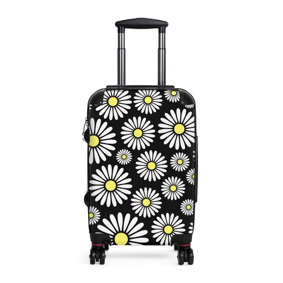 Daisy Suitcase, Custom Luggage, Daisy Luggage, Floral Suitcase