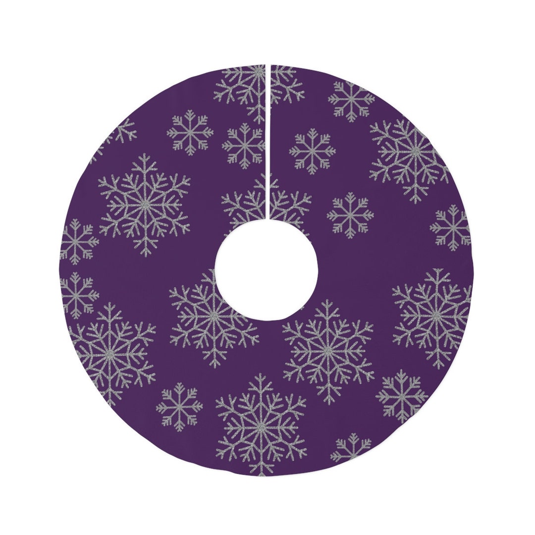 Purple Tree Skirt, Christmas Tree Skirt, Purple Christmas Decor