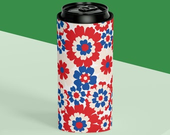 Glacière en mousse pour canettes du 4 juillet, Glacière pour canettes patriotique, Décoration du 4 juillet, Cosie pour le jour de l'indépendance, Housse de canette, Housse de boisson pour la fête du 4 juillet