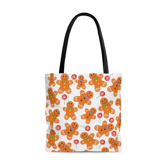 Christmas Tote Bag, Gingerbread Tote Bag, Gingerbread Man Gifts, Christmas Gift, Christmas Travel Bag, Gingerbread Decor