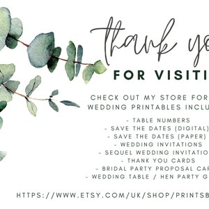 Printable Wedding Name Cards Template Digital Download Editable Place ...