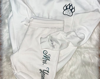 Completo tuta da sposa personalizzato, regalo per la festa nuziale
