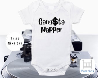 Gangsta Napper Onesie®, Funny baby bodysuit, Funny Onesie®, Unique baby bodysuit, Cute, Baby Onesie, Baby Onesies, Punzies