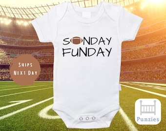 Sunday Funday Onesie®, Football baby bodysuit, Funny Onesie®, Cute, Baby Onesie, Baby Onesies, Punzies