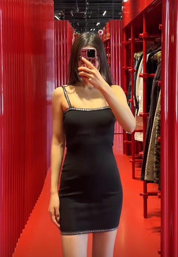 Simple Form-Fitting Black Mini Dress Simple Form-Fitting Black Mini Dress