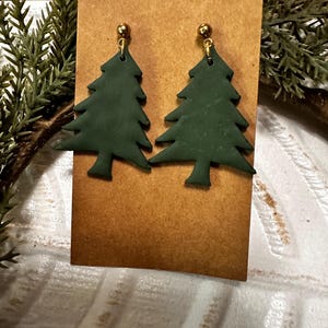Large Christmas Tree Earrings