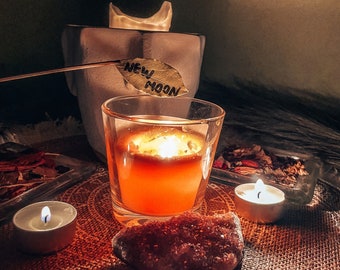 New Moon - *April 8* 2024 New Beginning and Good Luck Candle Burning For You With Bay Leaf