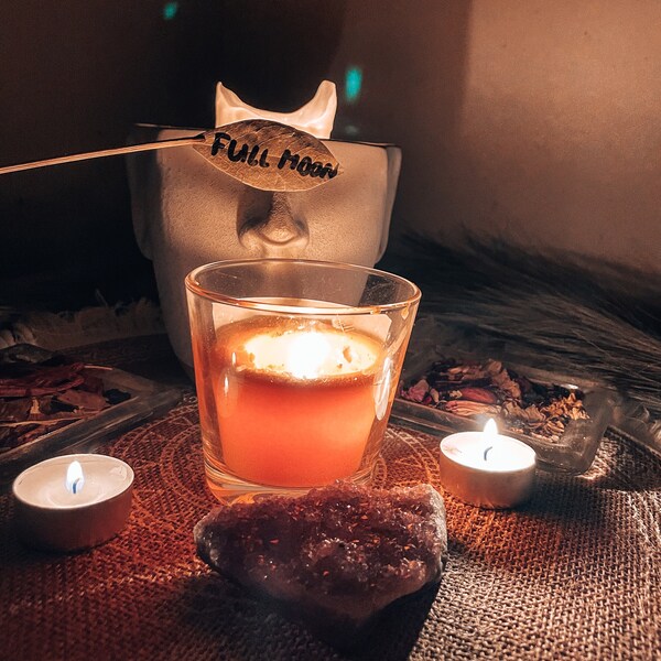 Full Moon - *May 23* 2024 Manifestation Candle Burning For You With Bay Leaf