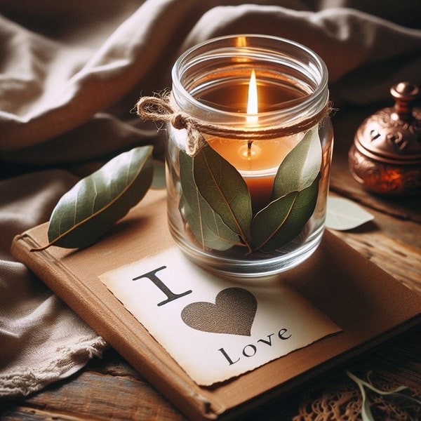 Love - Candle Burning For You With Bay Leaf, Same Day