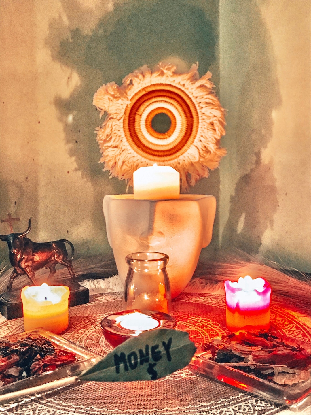 Money Candle Burning for You With Bay Leaf, Same Day Etsy