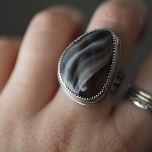 Lake Superior agate statement ring #2 image 8
