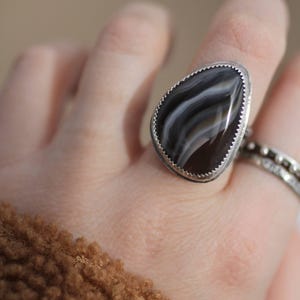 Lake Superior agate statement ring #2 image 2