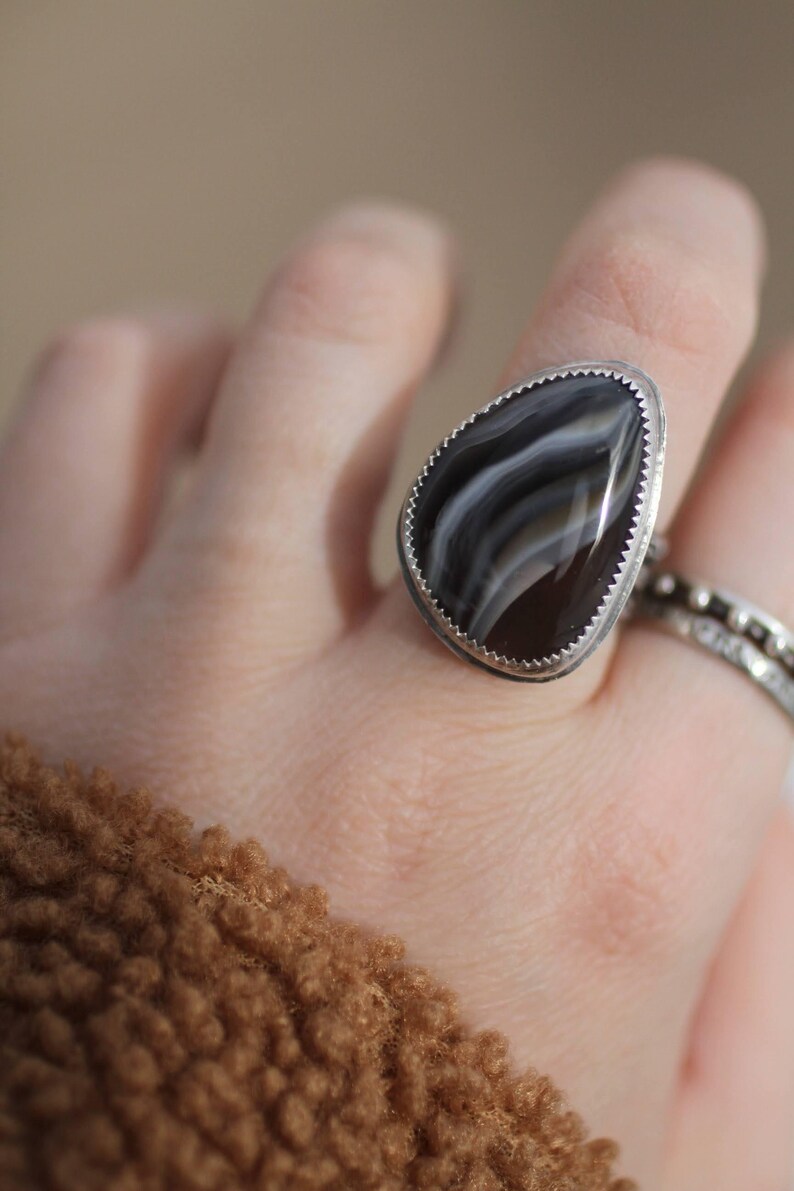 Lake Superior agate statement ring #2 image 2