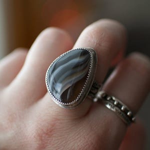 Lake Superior agate statement ring #2 image 9