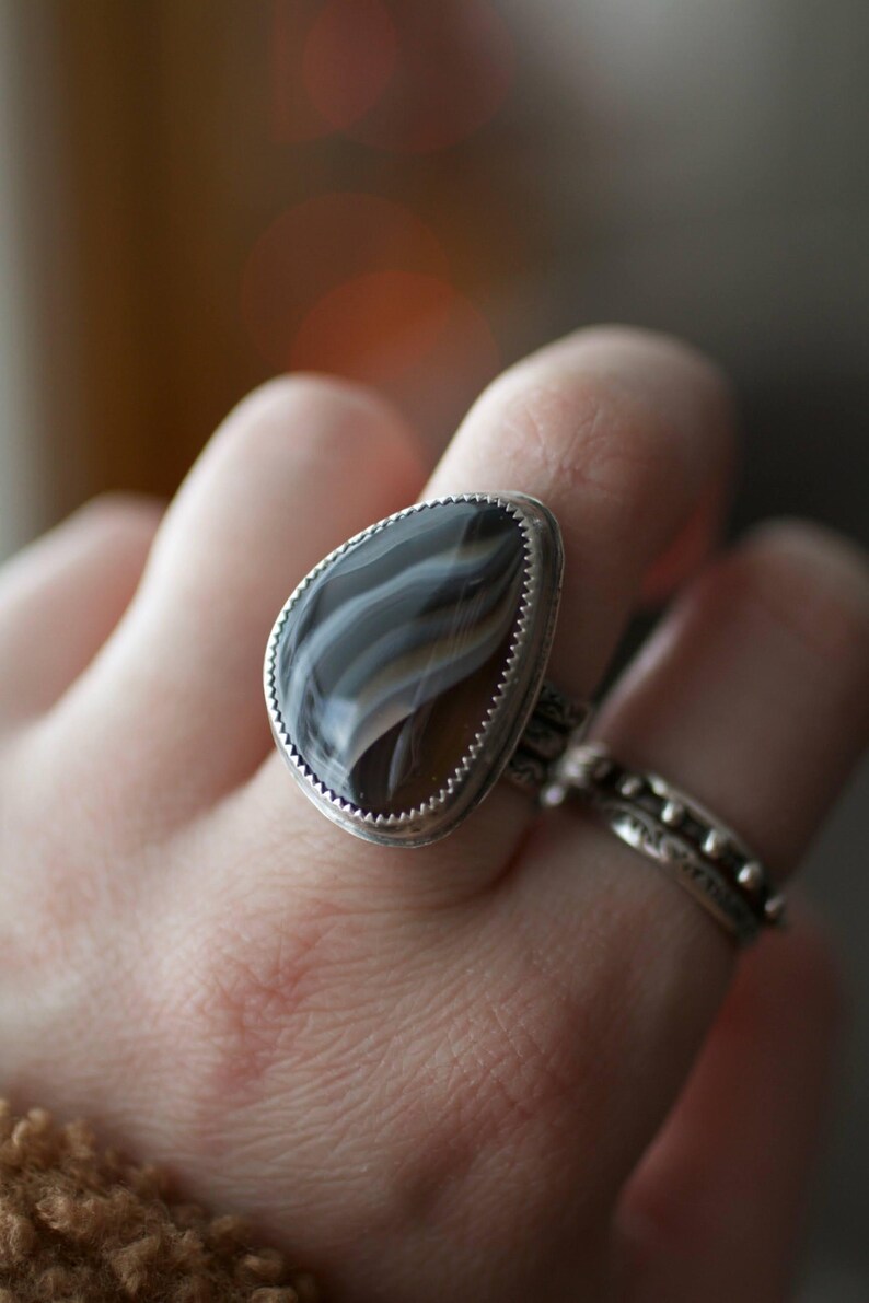 Lake Superior agate statement ring #2 image 9
