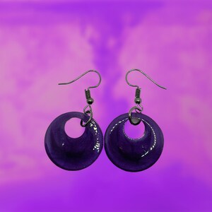 Small Hollow Resin Handmade Statement Earring / Trendy Gift for Her / Resin Earring