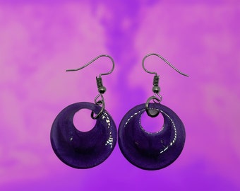 Small Hollow Resin Handmade Statement Earring / Trendy Gift for Her / Resin Earring