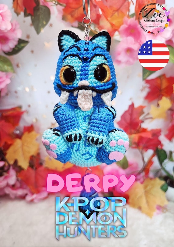 Derpy Blue Tiger, Kpop Demon Hunters, ENGLISH PATTERN - Etsy