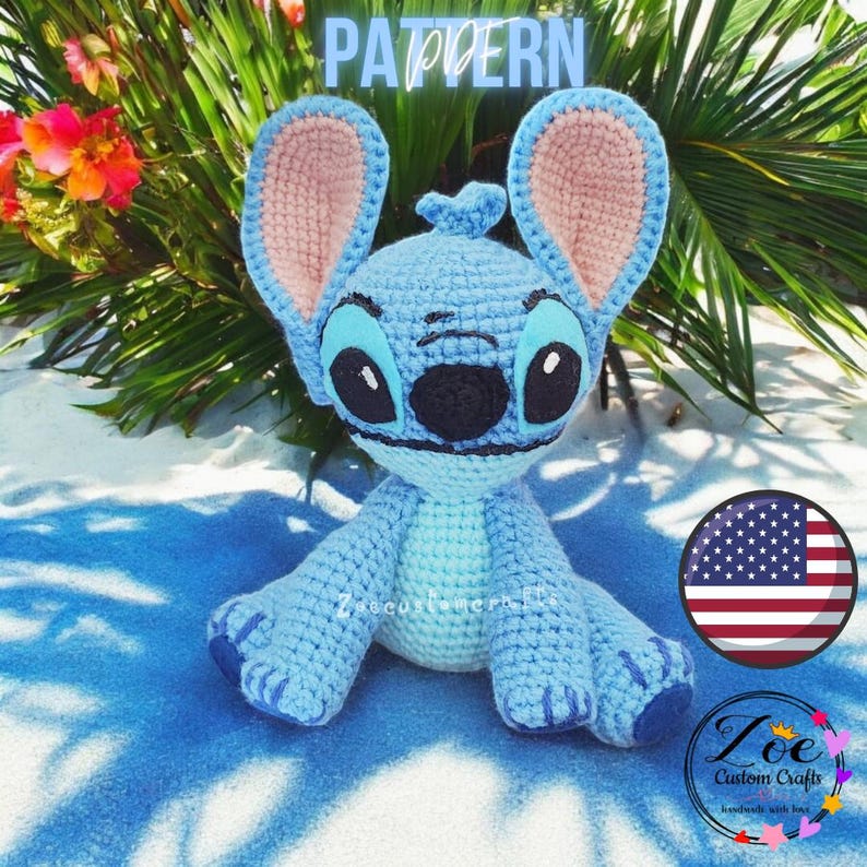 Pattern PDF Crochet Stitch, Alien, Alienigena, English, Lilo & Stitch ...