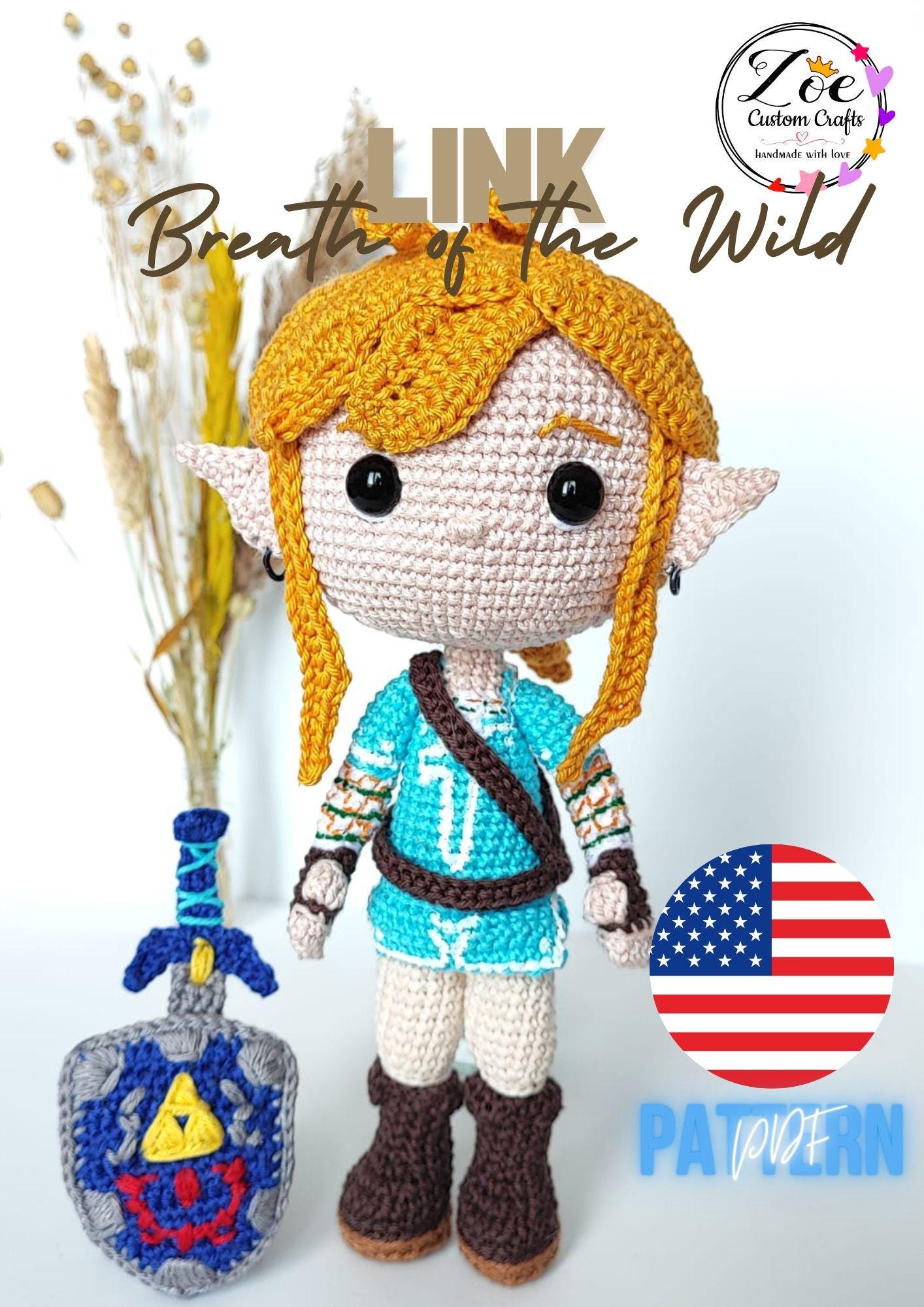 Link, Legend of Zelda Version Botw ENGLISH PATTERN AMIGURUMI - Etsy