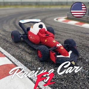 Racing car F1 - ENGLISH pattern crochet