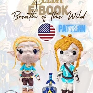 Puede incluir: Un patrón de descarga digital para tejer al crochet a Link y Zelda de The Legend of Zelda: Breath of the Wild. El patrón está en formato PDF e incluye instrucciones para hacer ambos personajes.