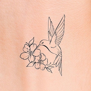 Hummingbird Temporary Tattoo