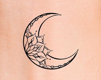 Moon Tattoo Etsy