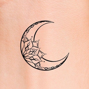 Moon Mandala Temporary Tattoo