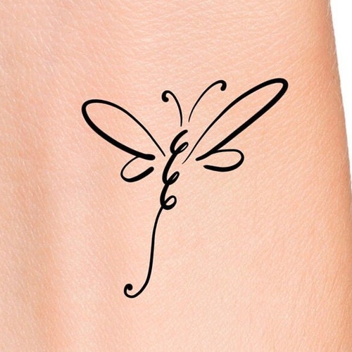 Small Dragonfly Temporary Tattoo Etsy