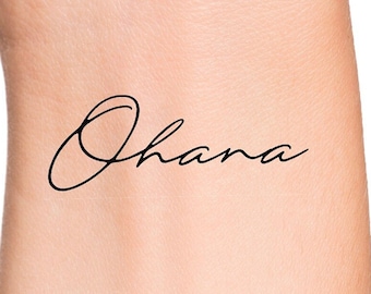 Ohana Temporary Tattoo - Etsy Australia Ohana Temporary Tattoo - Etsy Australia