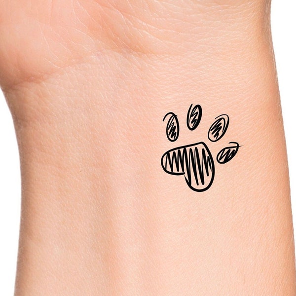Small Paw Print Temporary Tattoo
