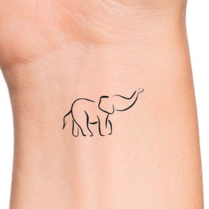 Small Elephant Temporary Tattoo