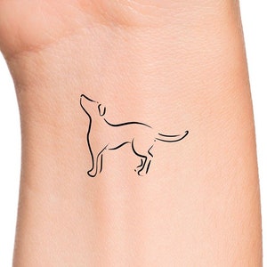 Dog Outline Temporary Tattoo
