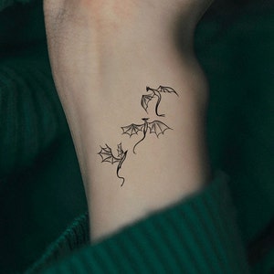 3 Dragons Temporary Tattoo / fantasy tattoo