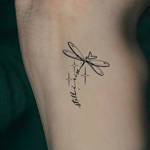 Still I Rise Dragonfly Temporary Tattoo