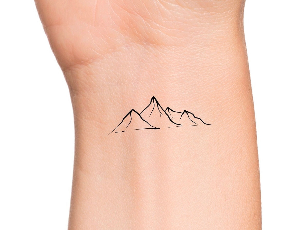 Mountain range-A 2 Week Temporary Organic Painless Chemical Free Tattoo