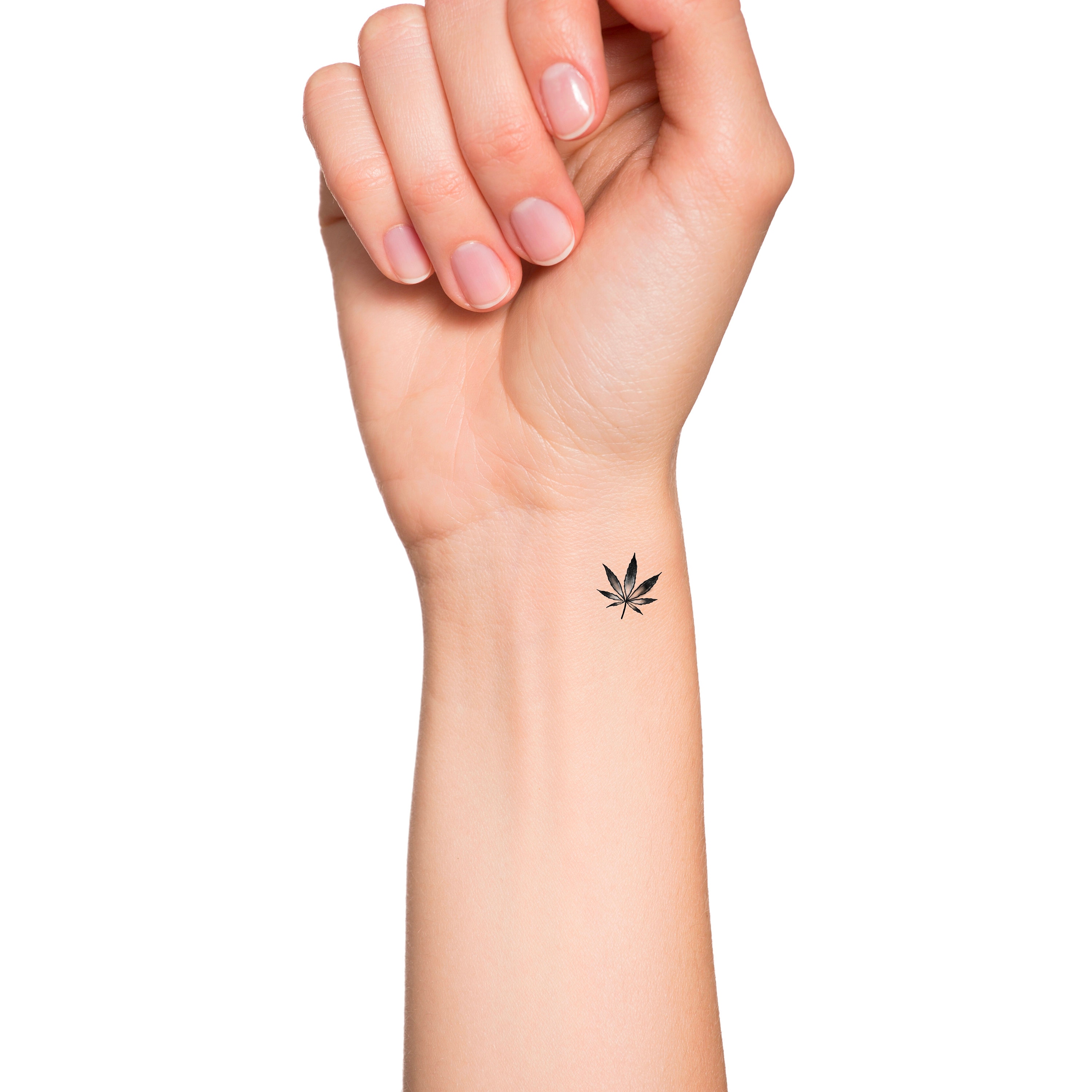 Weed Leaf Temporary Tattoo - Etsy, image size:3000x3000