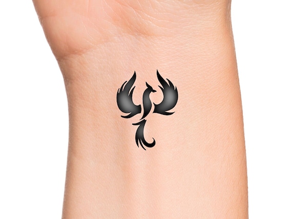 Small Phoenix Temporary Tattoo - Etsy Small Phoenix Temporary Tattoo - Etsy