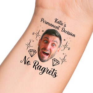 Custom Face Temporary Tattoo for Bachelorette Party Favors