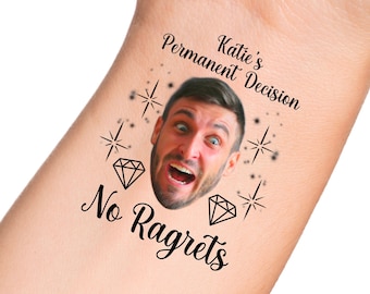 Custom Face Temporary Tattoo for Bachelorette Party Favors