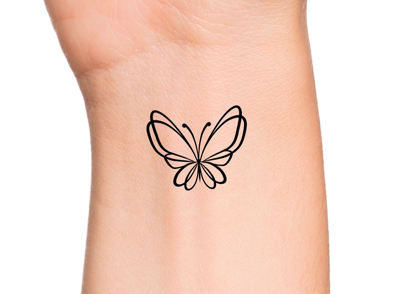 Details more than 64 lined butterfly tattoo  thtantai2