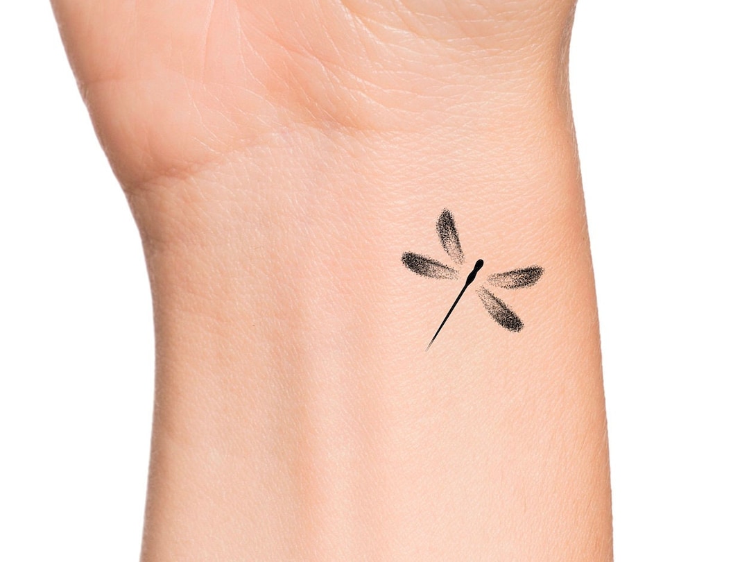 Small Dragonfly Temporary Tattoo Etsy