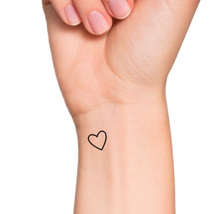 Dainty Heart Temporary Tattoo