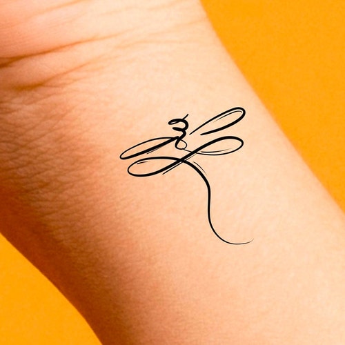 Dragonfly Temporary Tattoo / Small Dragonfly Tattoo Etsy