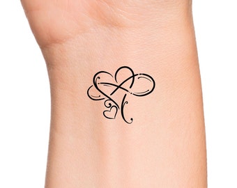 Heart Infinity Temporary Tattoo