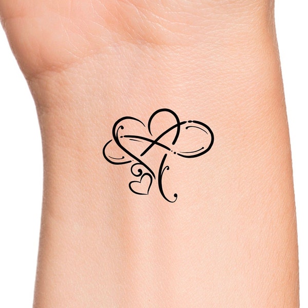 Heart Infinity Temporary Tattoo