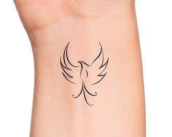 Phoenix Temporary Tattoo / rebirth Phoenix